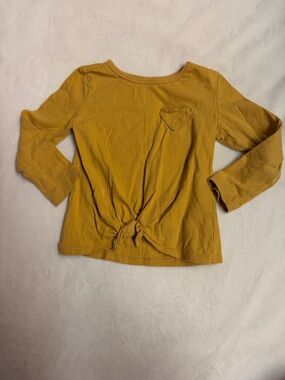 Carter's Mustard Yellow Long Sleeve Tee with Front Knot
